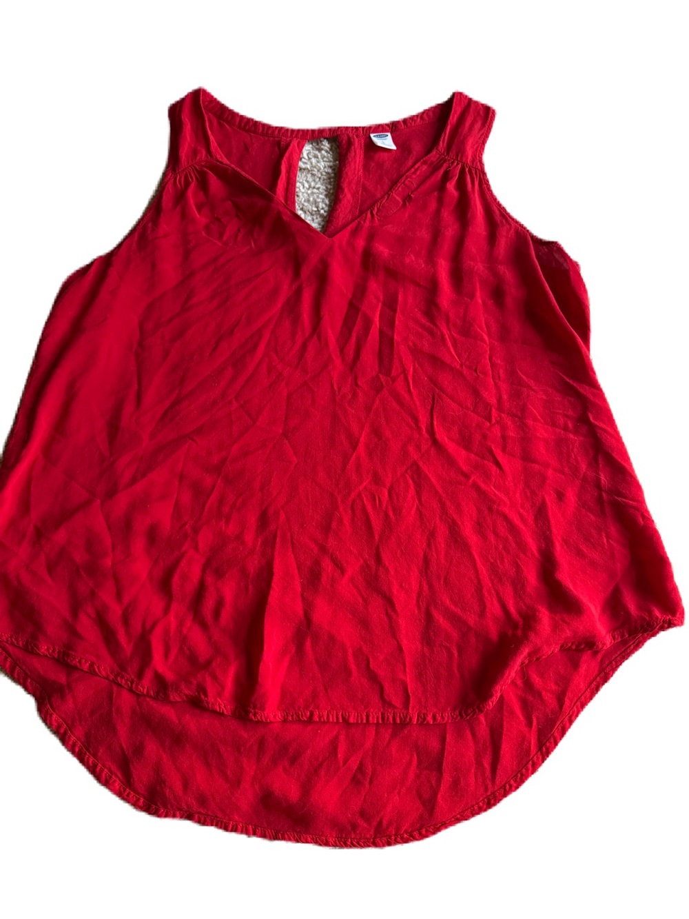 Old Navy Sleeveless V-Neck Red Tank Top